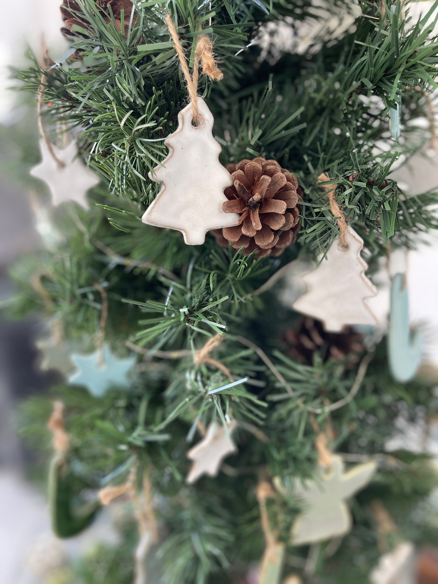 Ceramic Christmas Tree Decorations / Handmade Ceramics by Sue / Buy Online NZ