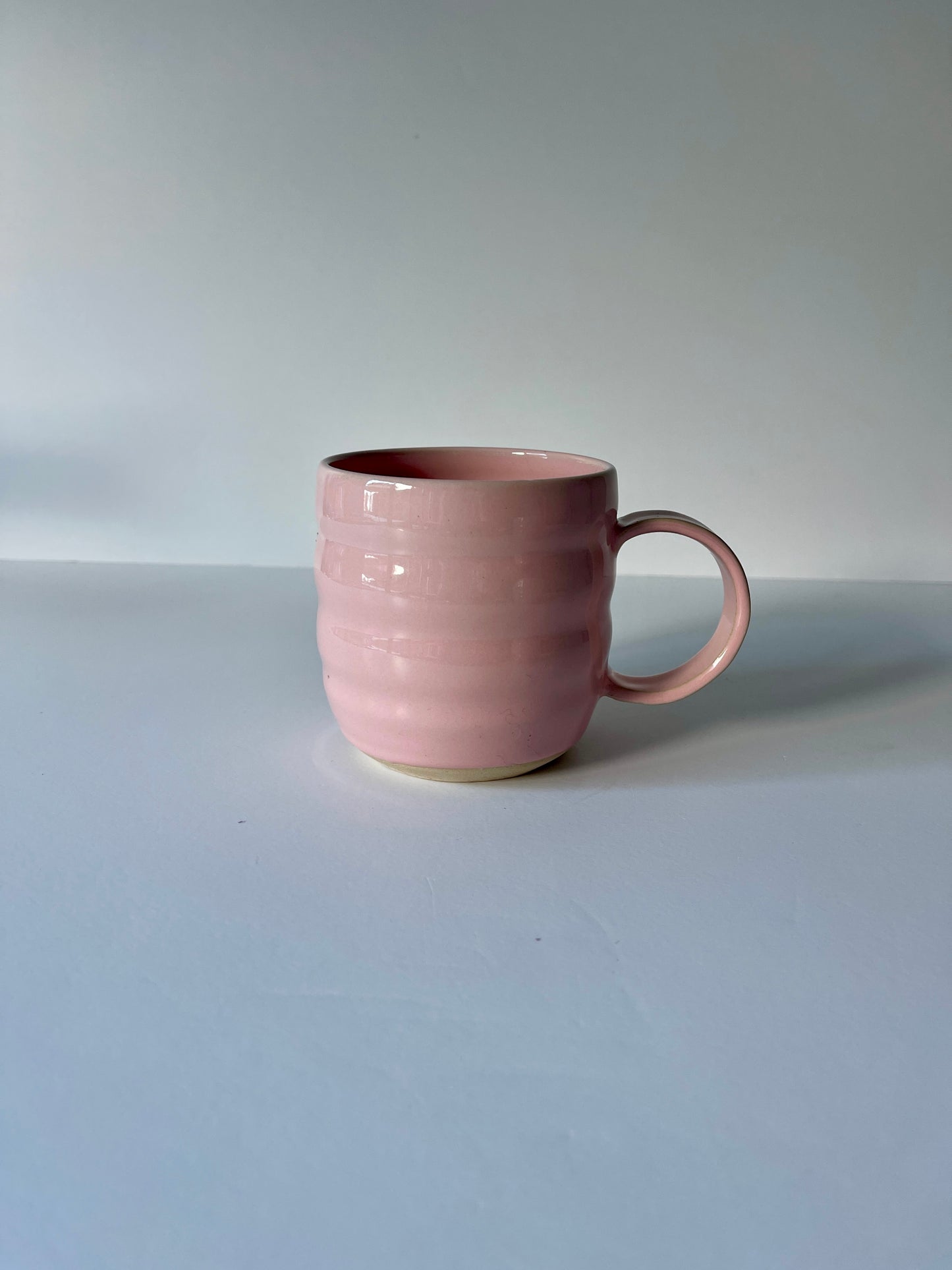 Dusky Pink Ring Handle Mug