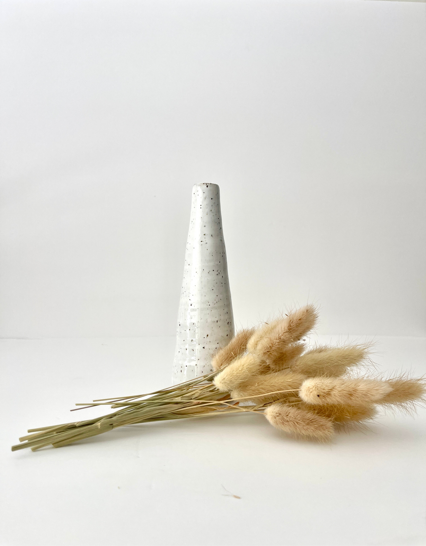 White Pillar Vase