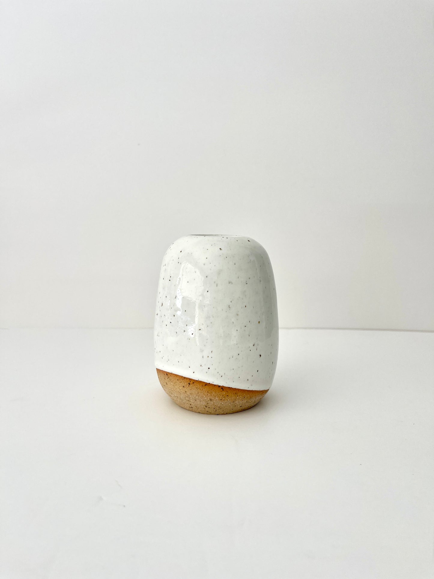 White Speckled Bud Vase no 2