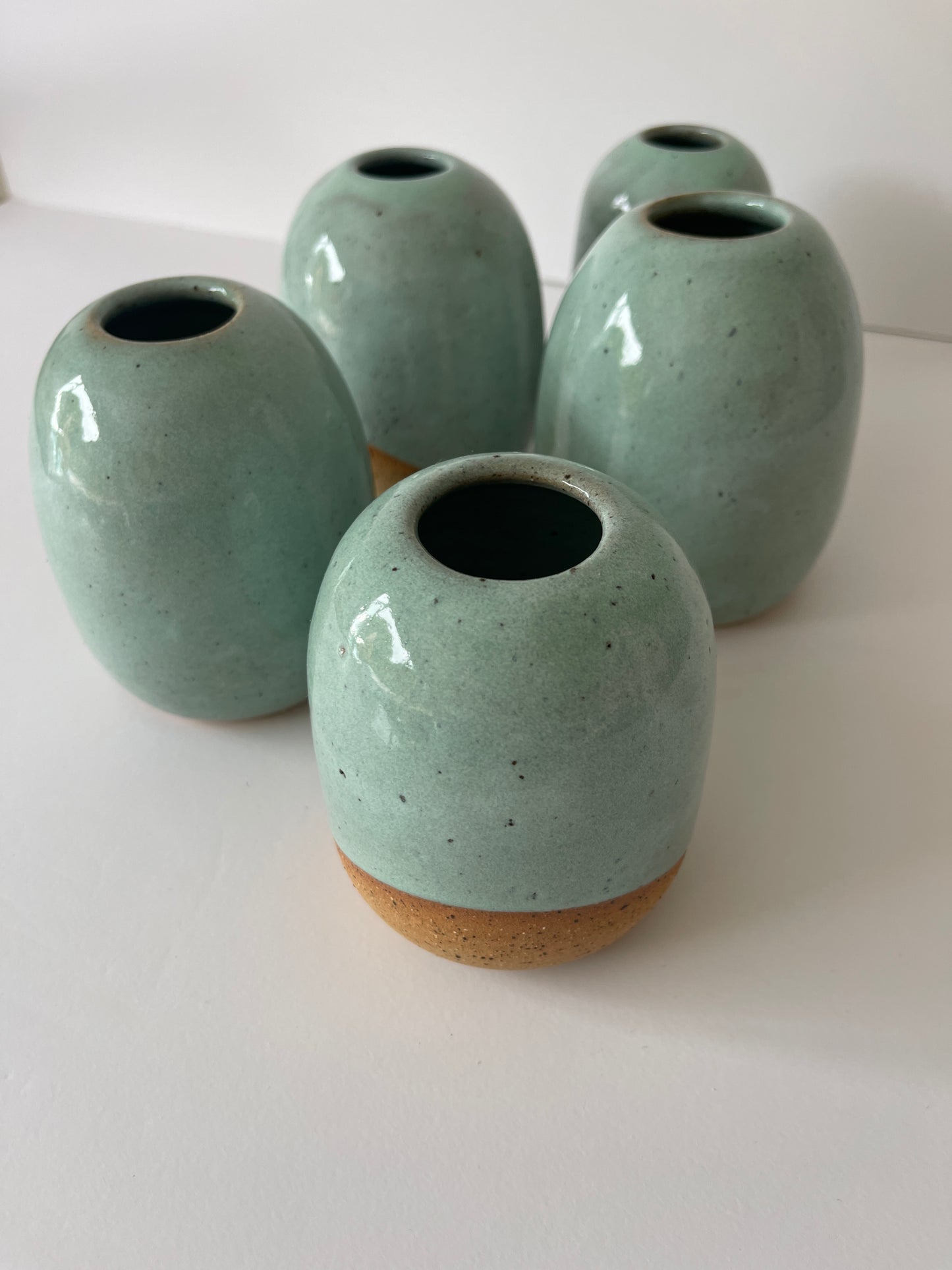 Sea Green Bud Vases