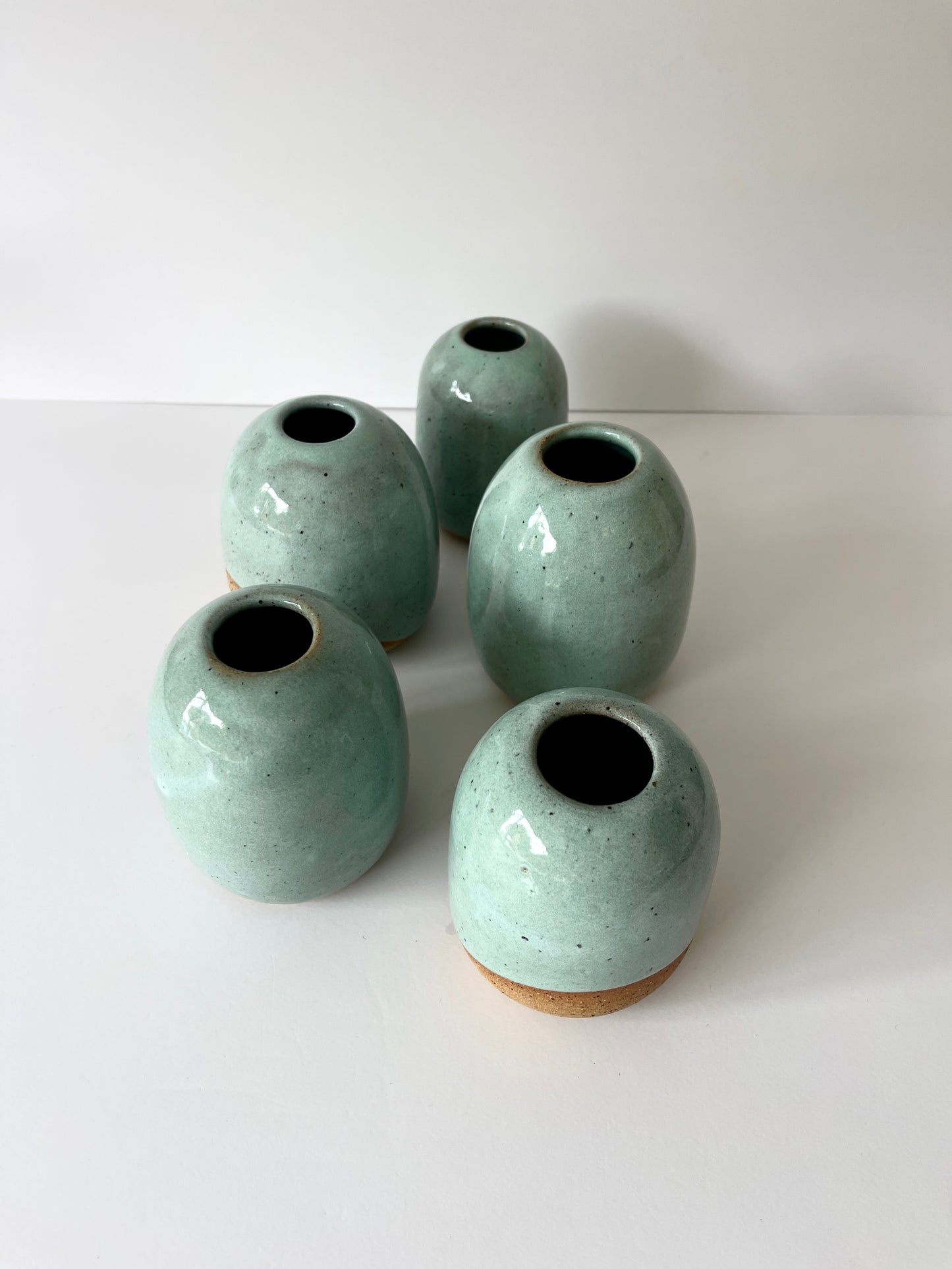 Sea Green Bud Vases
