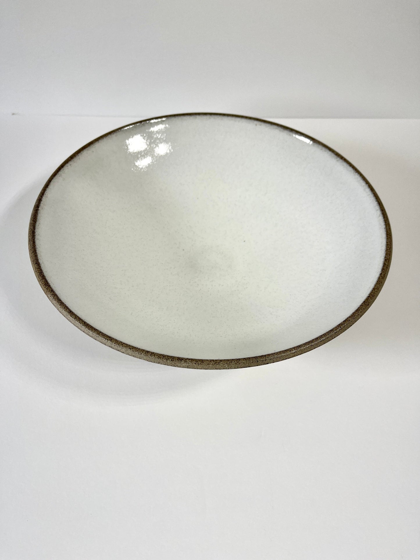 White on Grey Flared Serving Bowl / Handmade Ceramics by Sue / Buy Online NZ