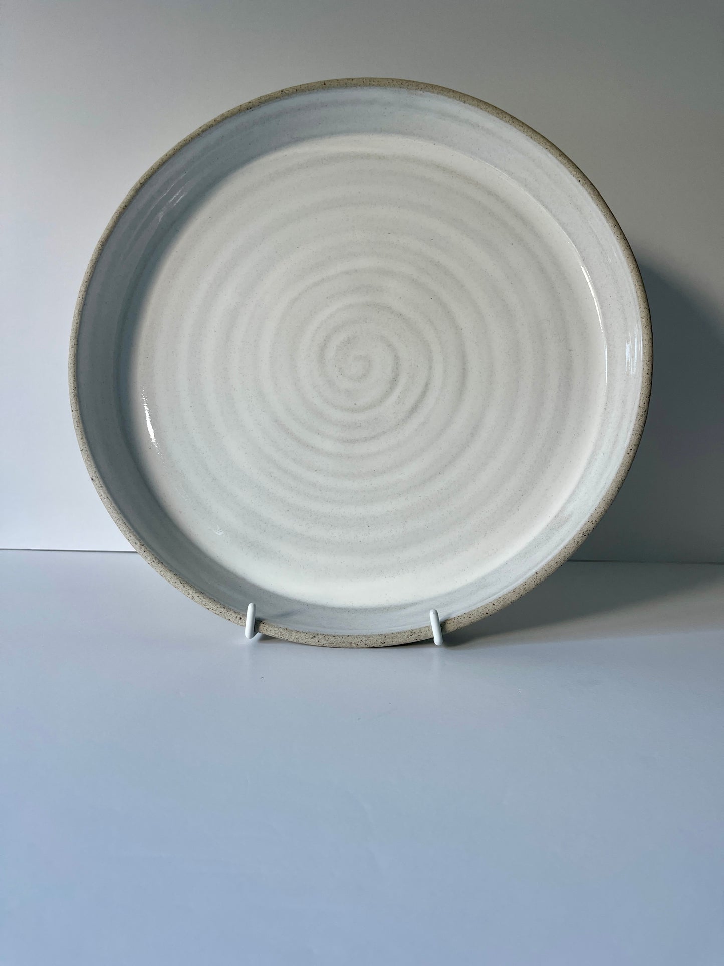 White on Grey Platter
