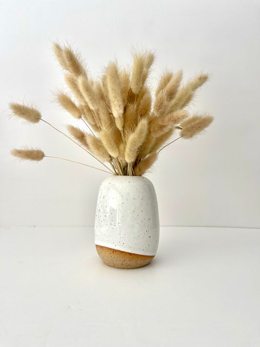 White Speckled Bud Vase no 2