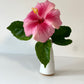 White on Speckled Pillar Vase with flair