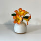 White Speckled Round Bud Vase