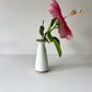 White on Speckled Pillar Vase with flair