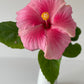 White on Speckled Pillar Vase with flair